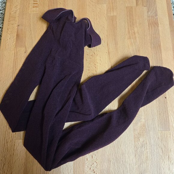 Untagged Accessories - GORSUCH Bordeaux Fine Fishnet Tights NWOT